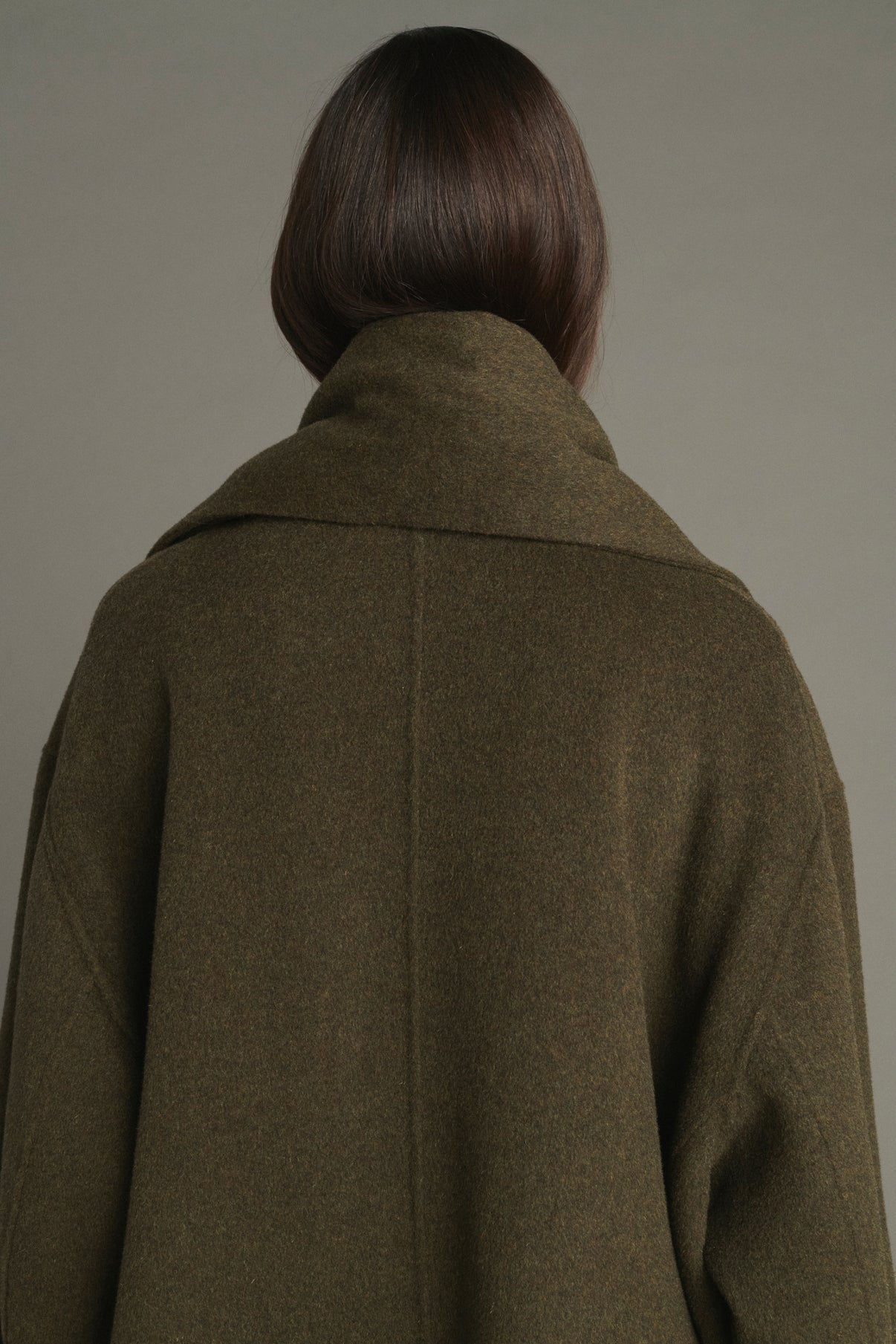 Cappotto Finn - Kaki Chiné - Lana - Donna vue 5