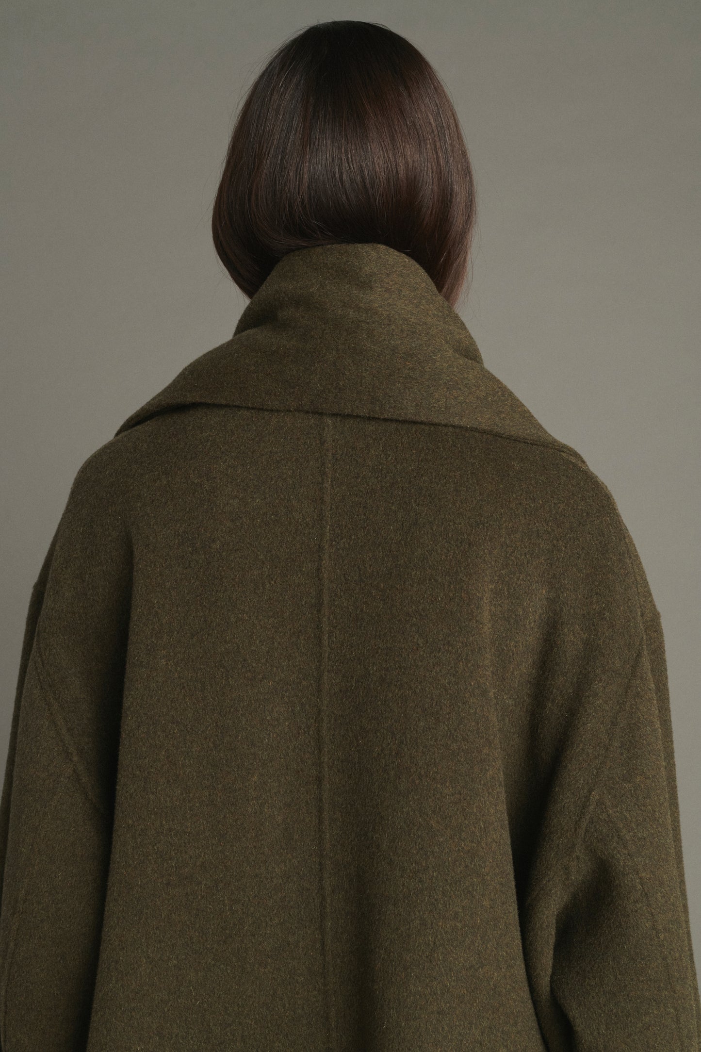 Cappotto Finn - Kaki Chiné - Lana - Donna