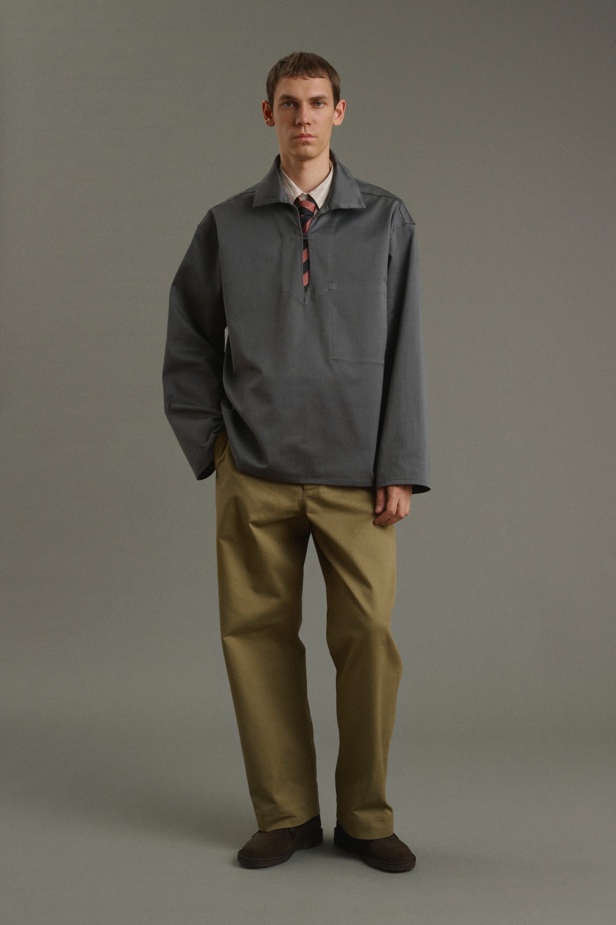 Vareuse Pierre - Gris Foncé - Coton - Homme