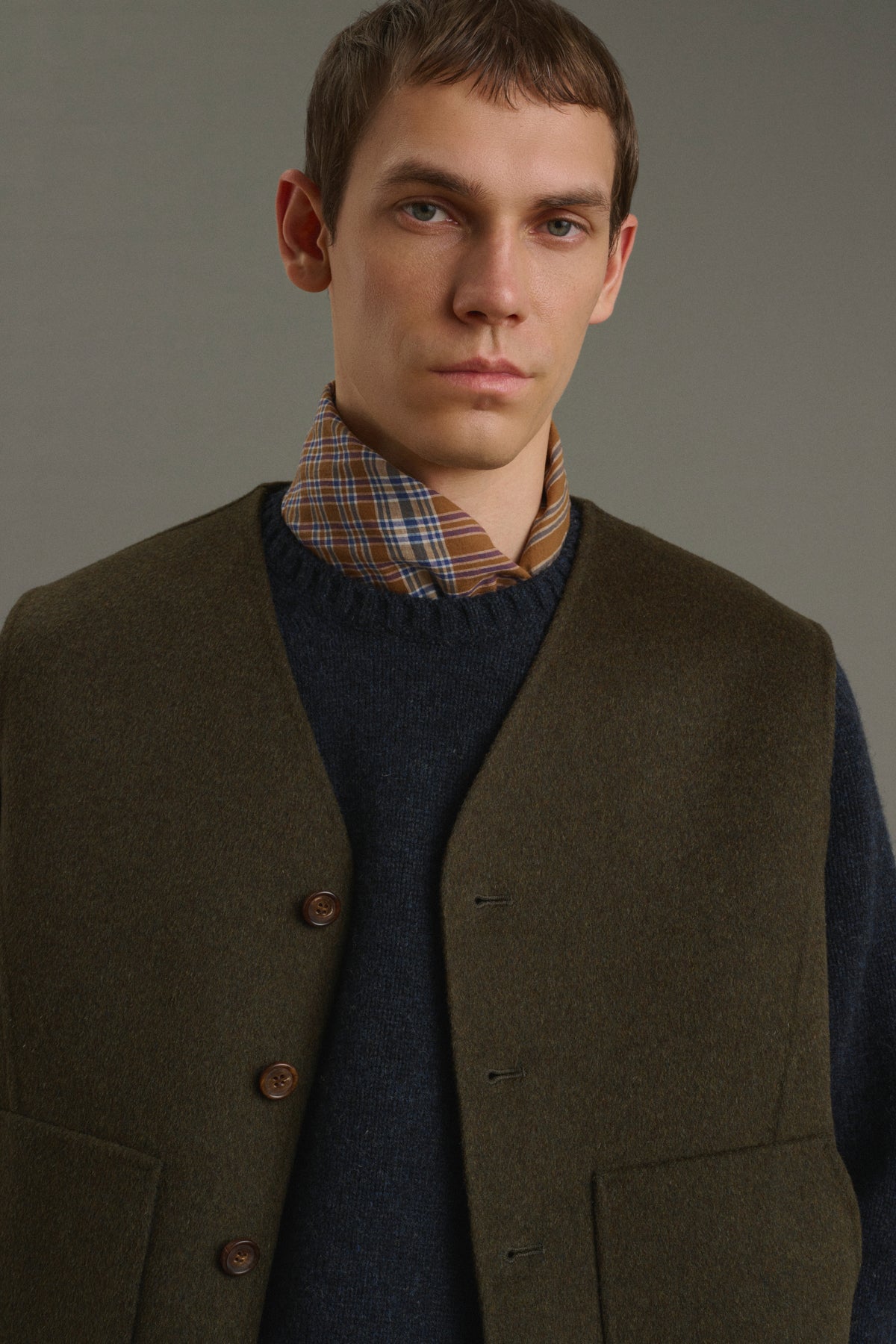 Foulard Philibert - Bleu/Marron - Coton - Homme vue 2