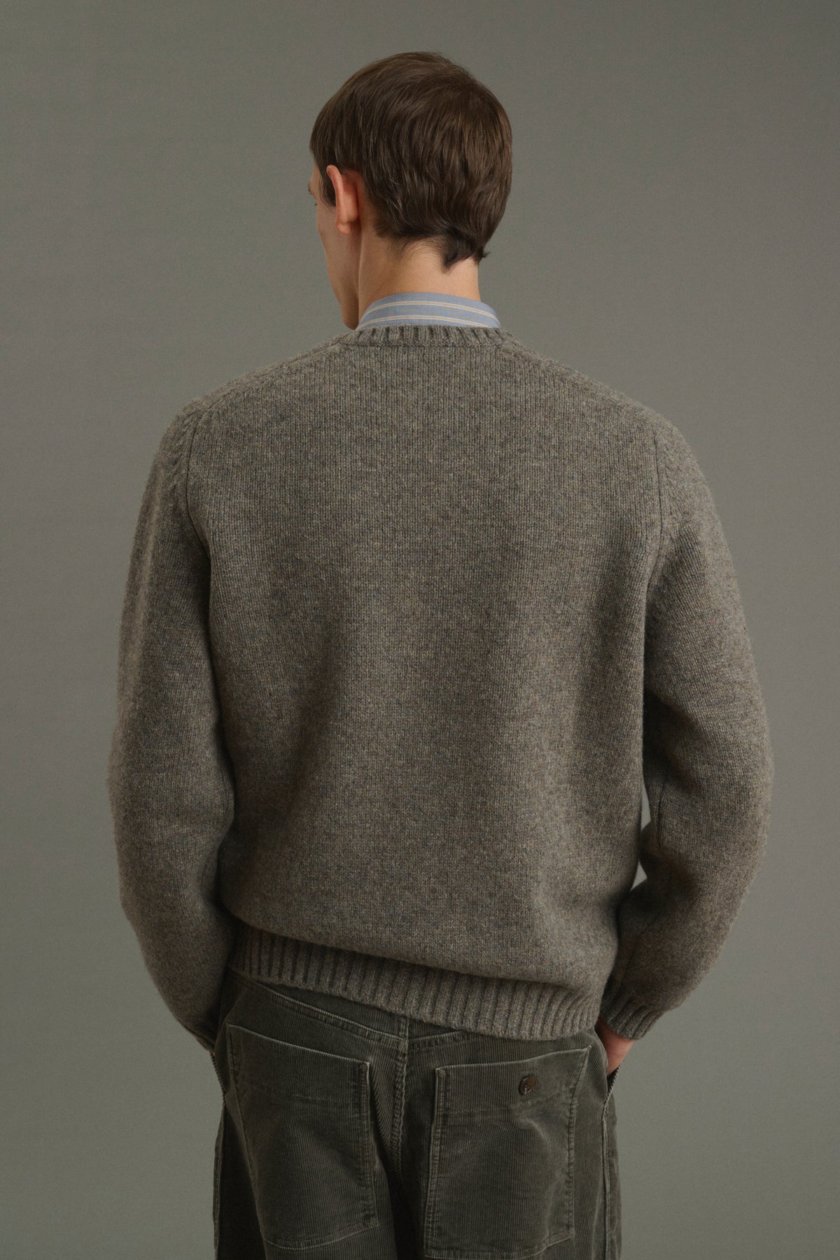Maglione Isamu - Verde grigiastro - Lana - Uomo