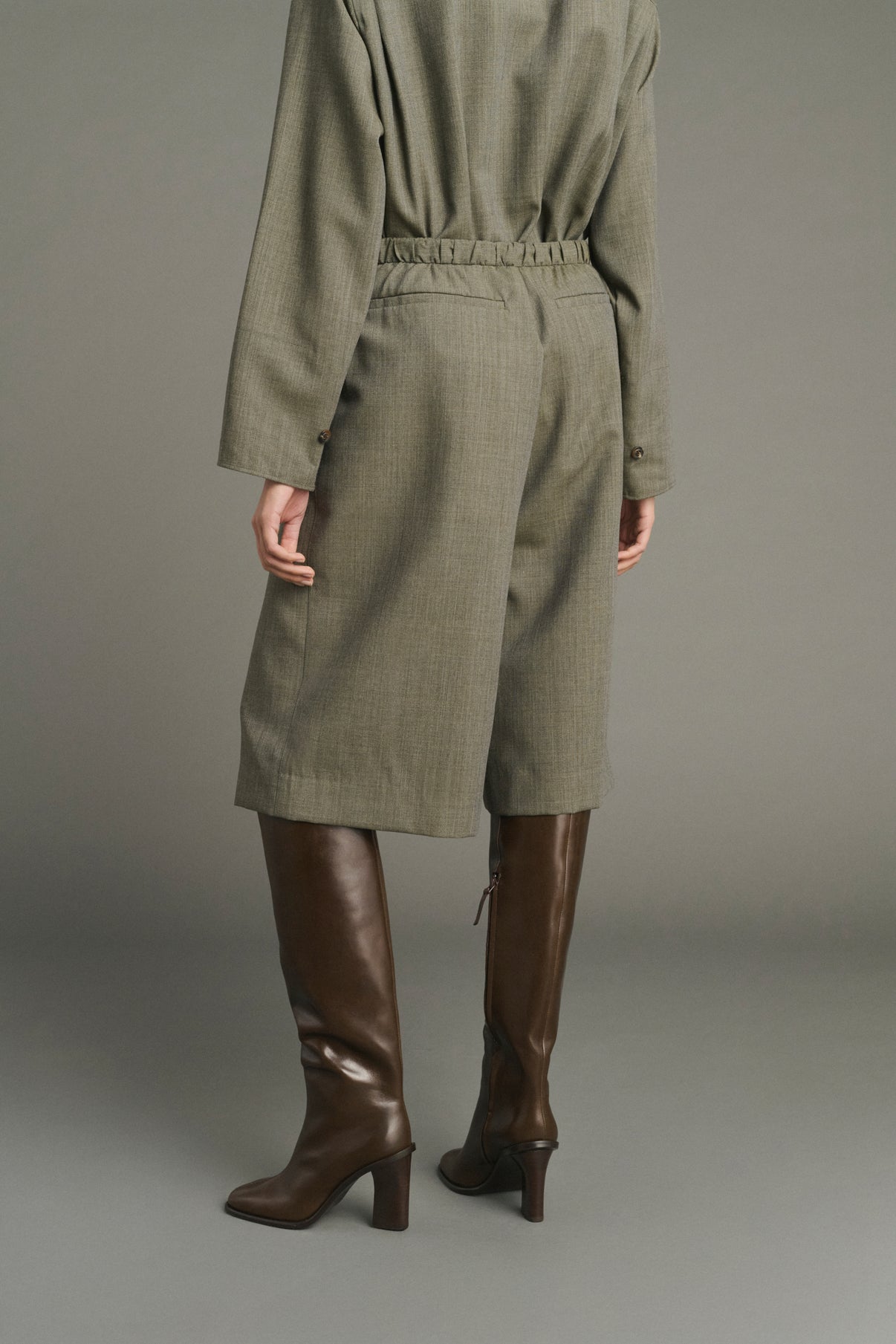 Bermuda Louison - Verde Grigio - Lana - Donna vue 4