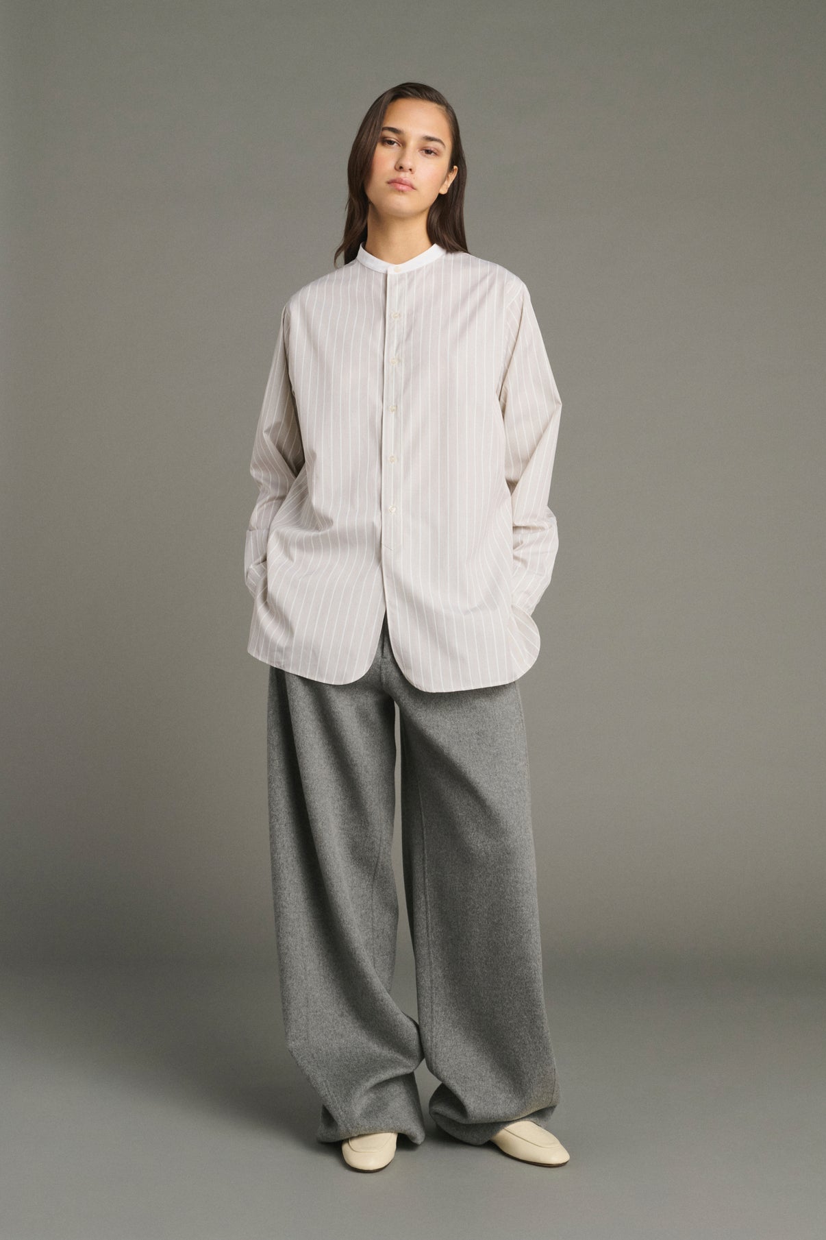 Camicia Lucile - Nocciola/Écru - Cotone - Donna vue 3