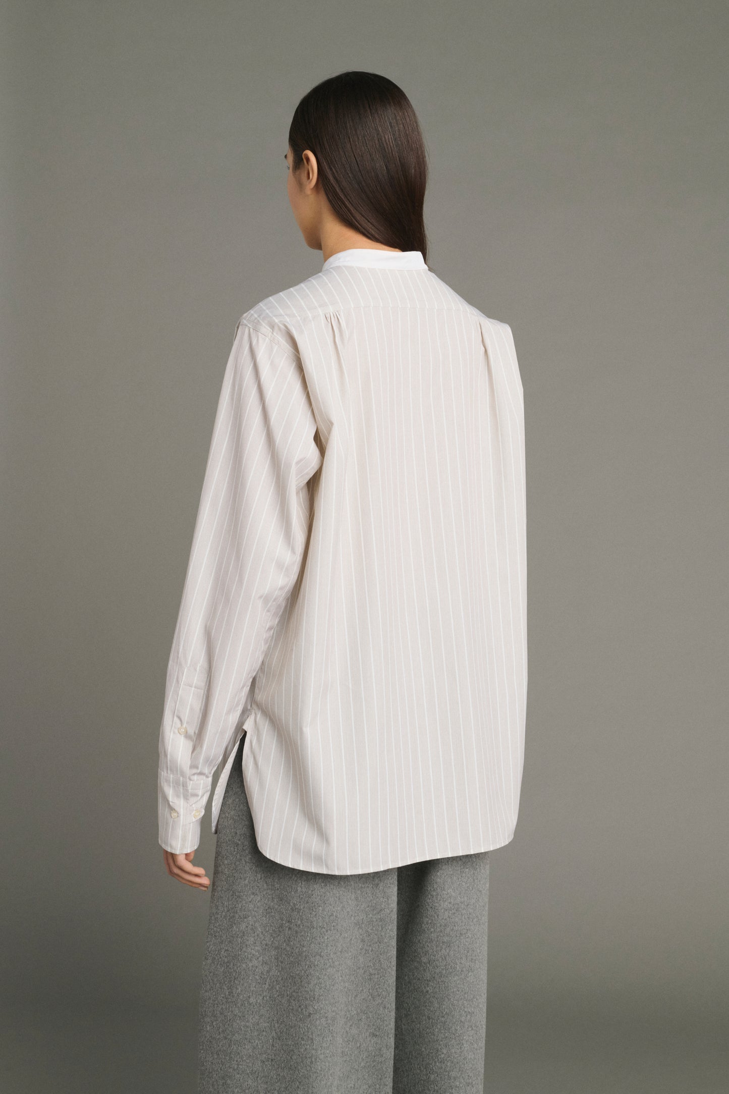Camicia Lucile - Nocciola/Écru - Cotone - Donna