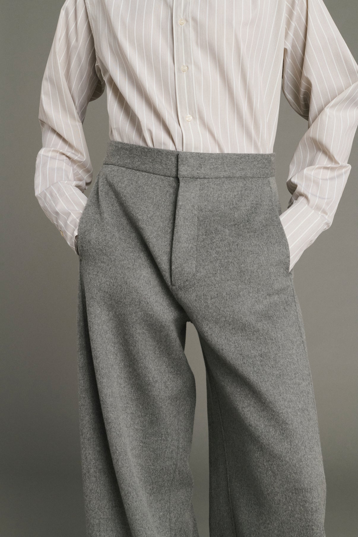Pantaloni Horatio - Grigio Chiaro - Lana - Donna vue 4