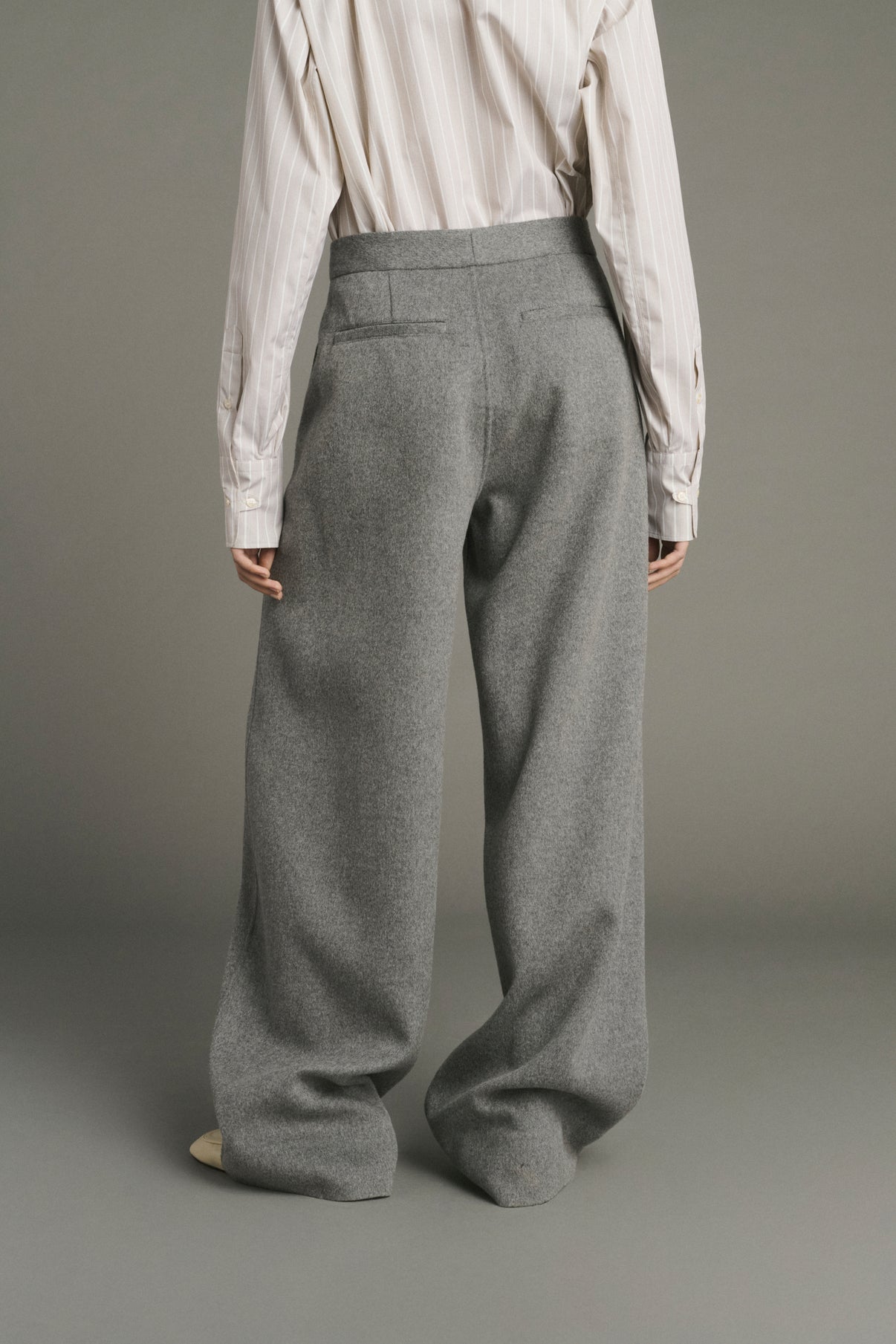 Pantaloni Horatio - Grigio Chiaro - Lana - Donna vue 3