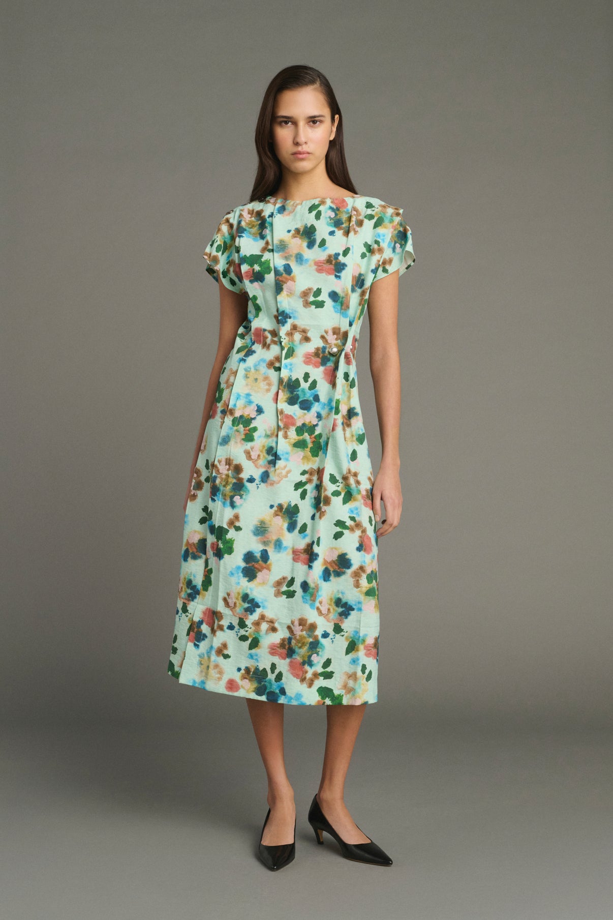 Abito Jade - Turchese - Seta - Donna vue 1
