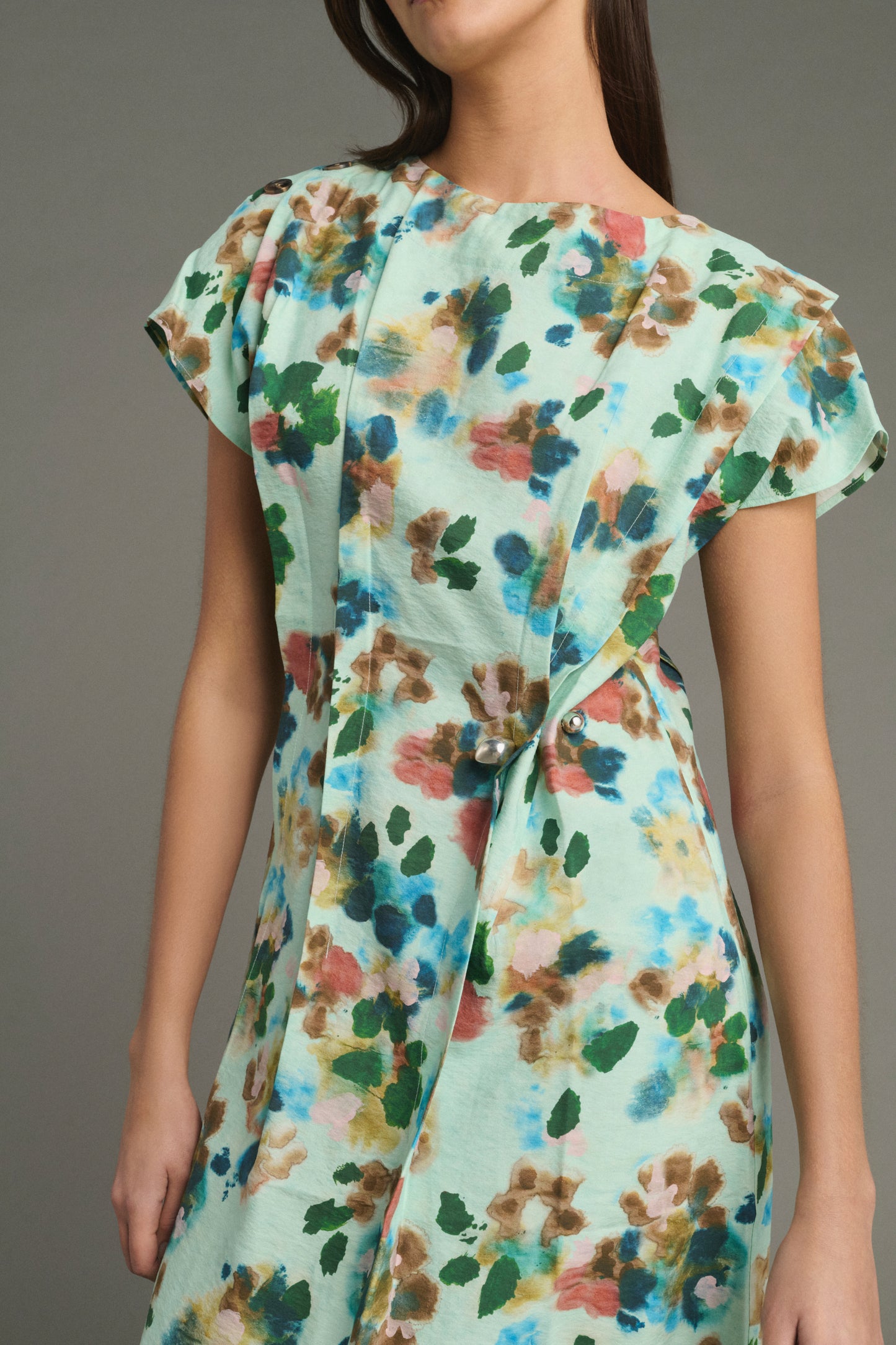 Abito Jade - Turchese - Seta - Donna