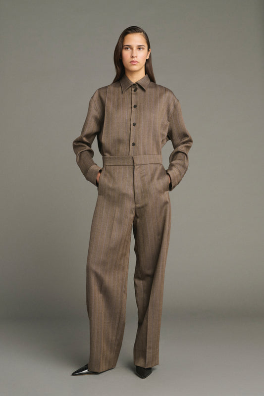 Jocelyn trousers - Brown/Parma - Wool - Women