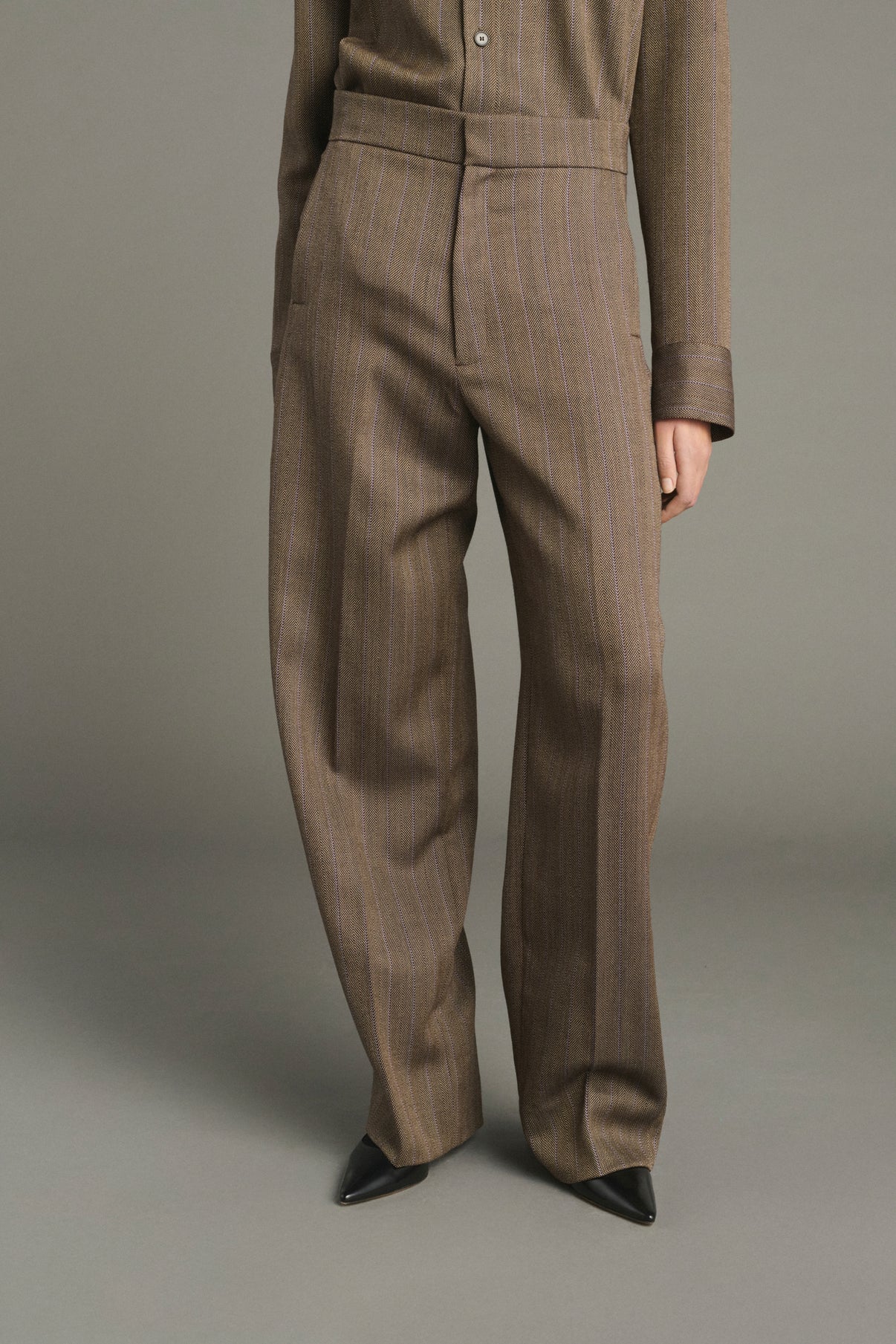 Pantaloni Jocelyn - Marrone/Parma - Lana - Donna vue 3