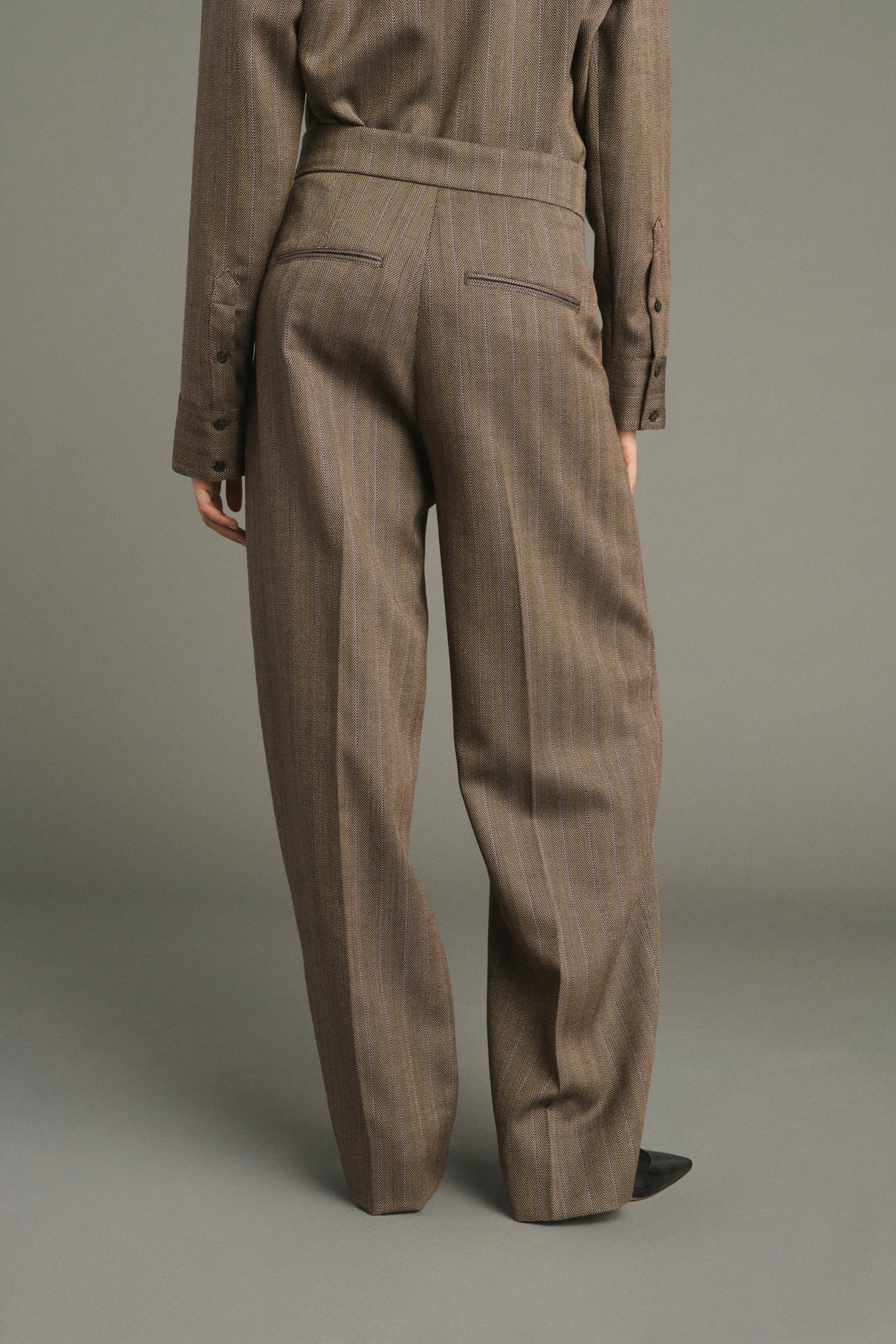 Pantaloni Jocelyn - Marrone/Parma - Lana - Donna vue 4