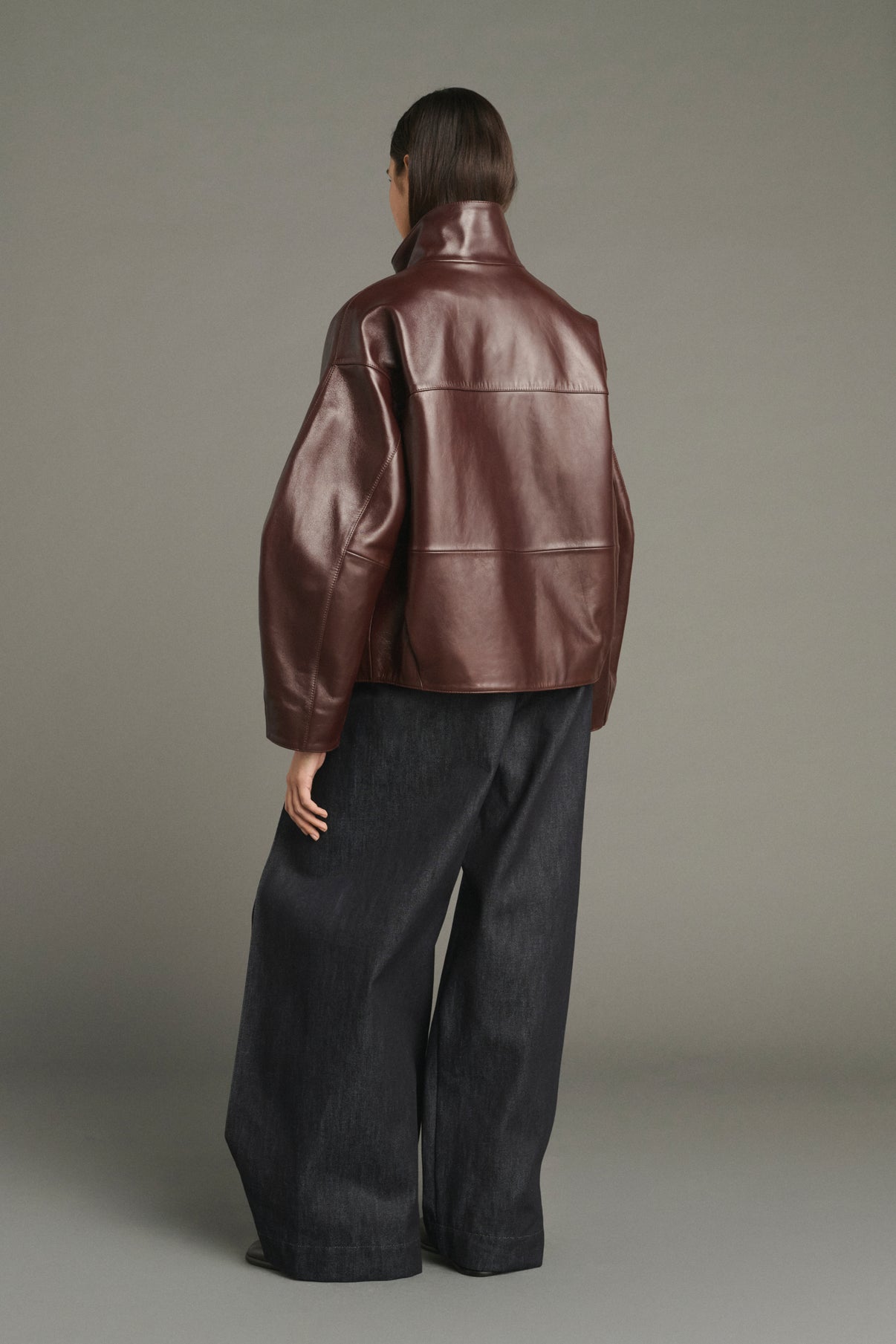 Gamma Jacket - Bordeaux - Leather - Women vue 2