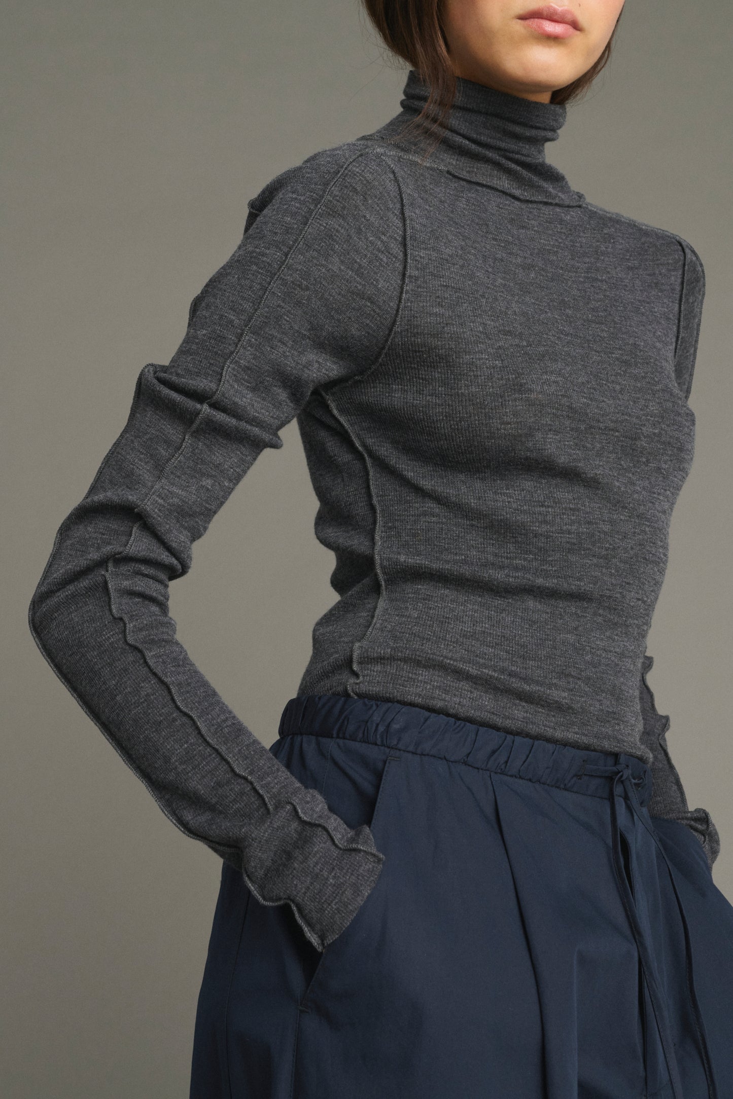 Tee-Shirt Lois - Gris Anthracite - Laine - Femme