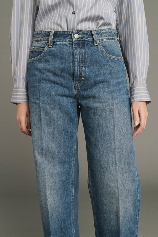 Jean Jerry - Denim Bleu Délavé - Coton - Femme