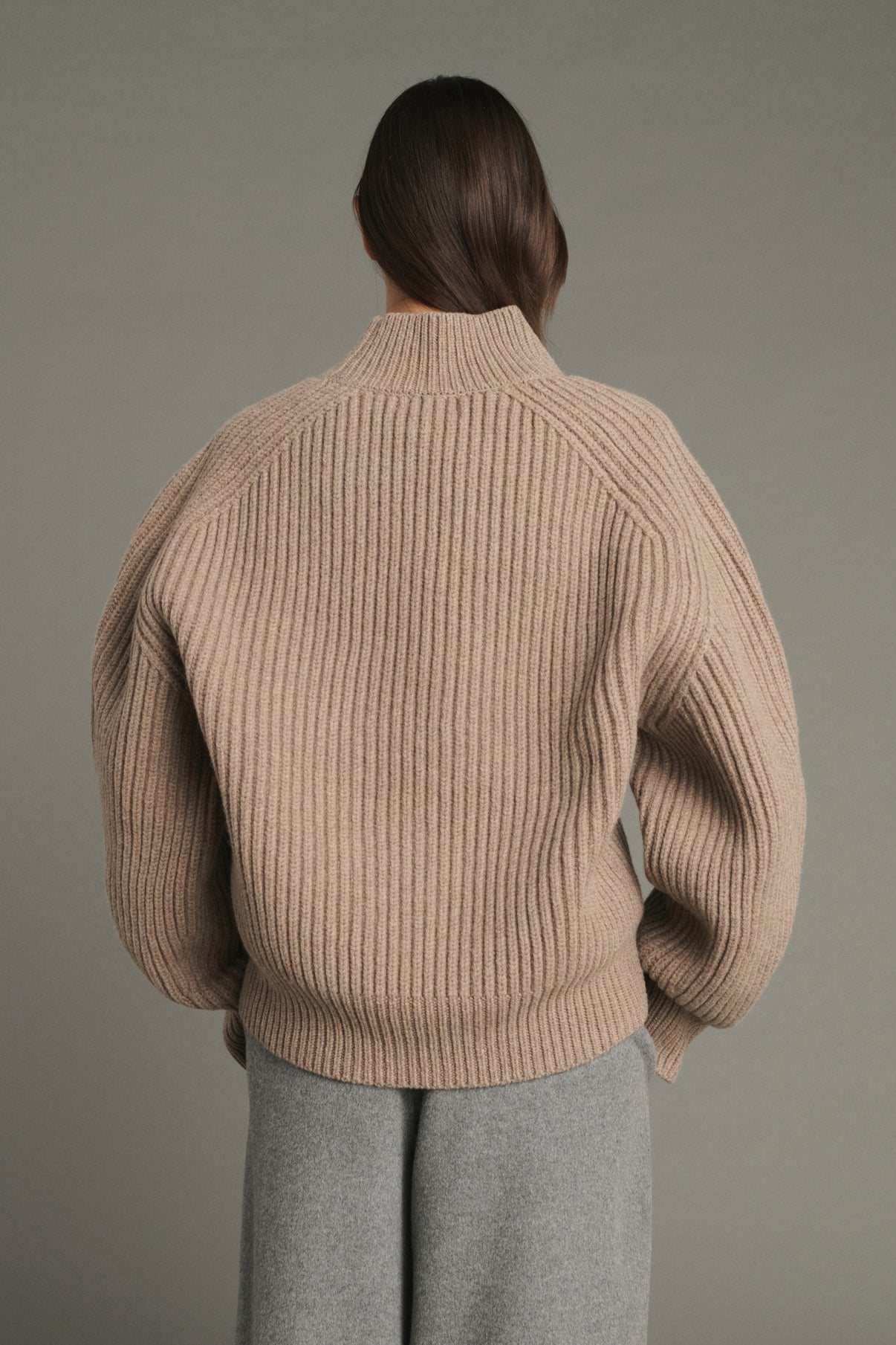Maglione Flamand - Beige Chiné - Lana Merino - Donna vue 2
