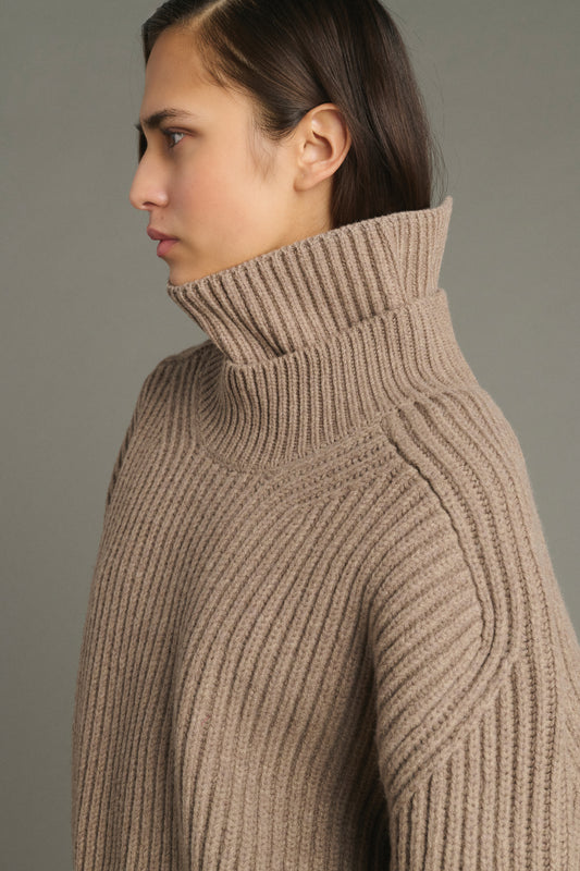 Colletto Gad - Beige Chiné - Lana Merino - Donna