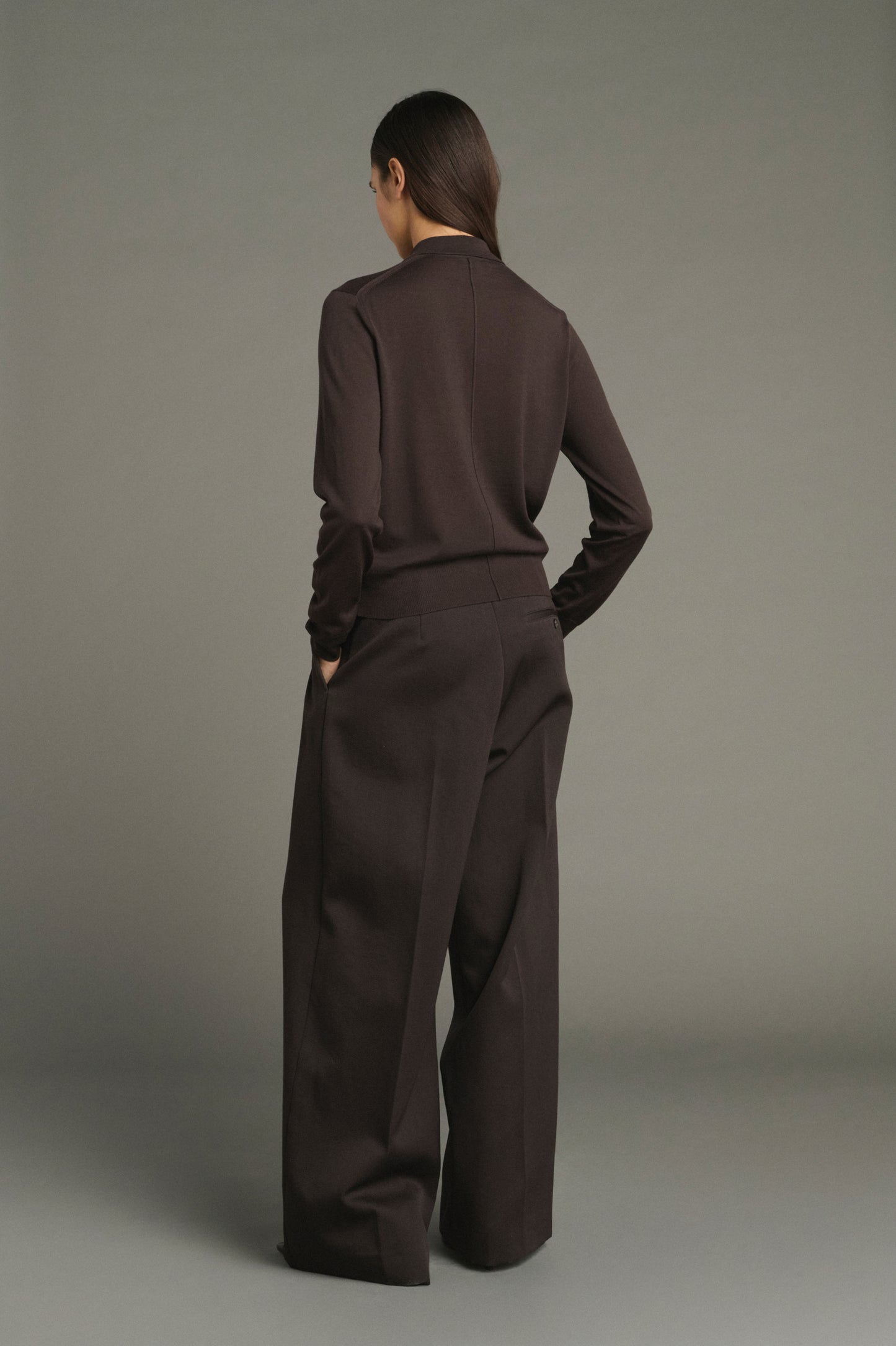 Cardigan Hailey - Cioccolato - Lana merinos - Donna