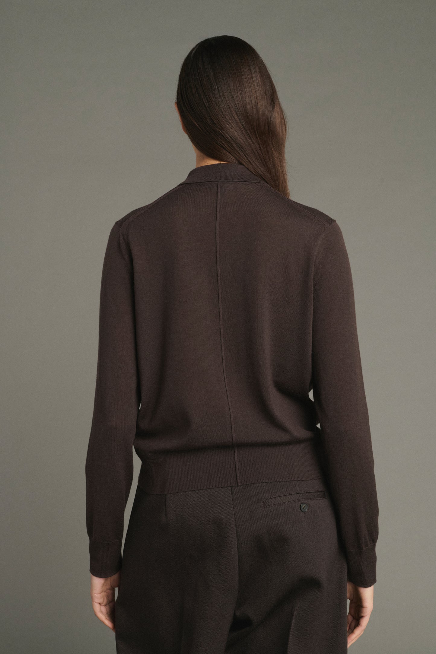 Cardigan Hailey - Cioccolato - Lana merinos - Donna