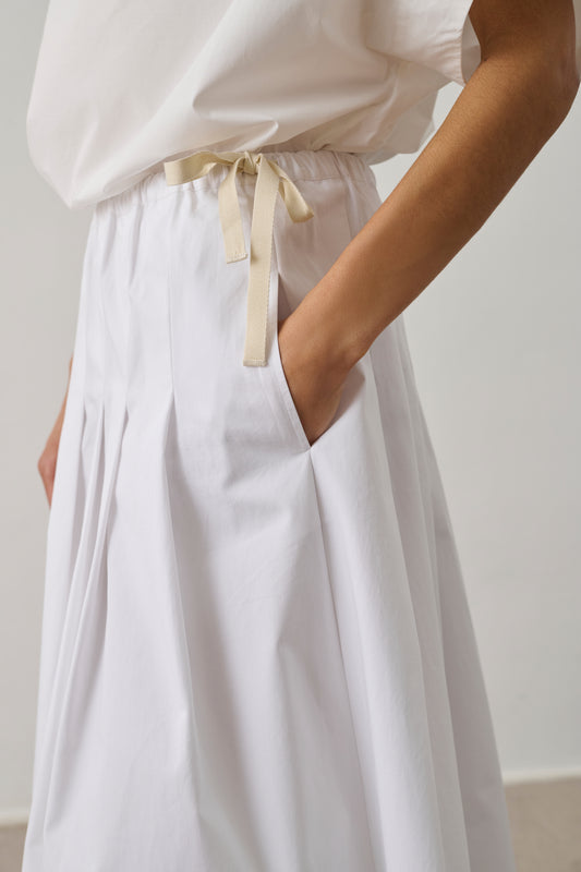 Gonna Amalia - Bianco Sporco - Cotone - Donna