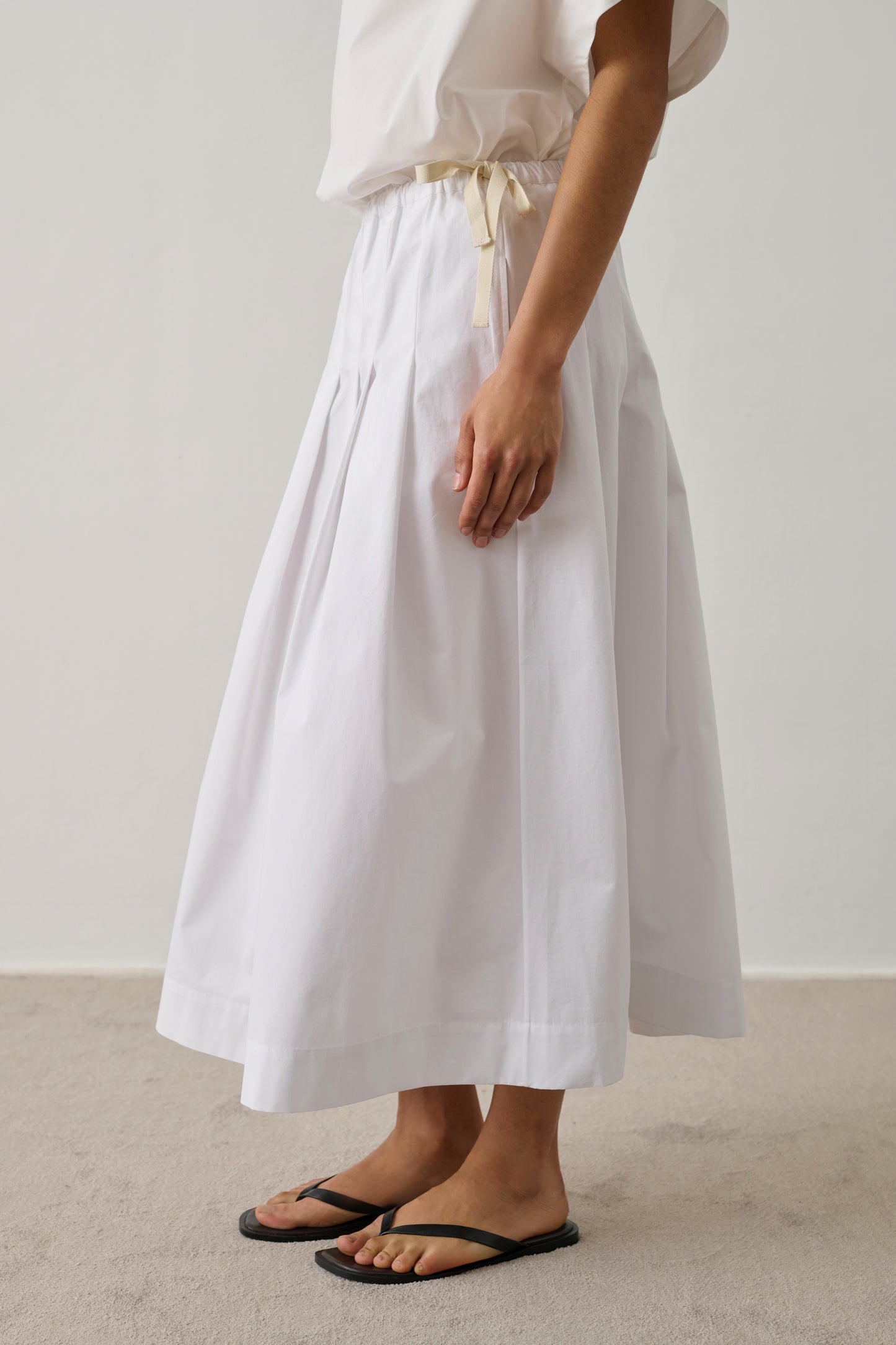 Gonna Amalia - Bianco Sporco - Cotone - Donna