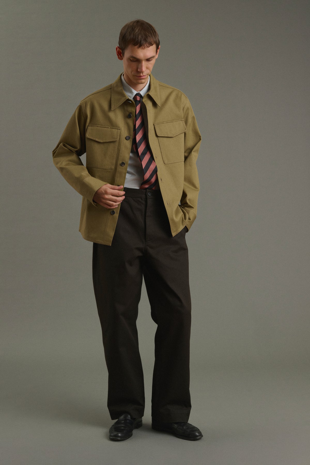 Cravate Luigi - Noir/Rose - Soie - Homme