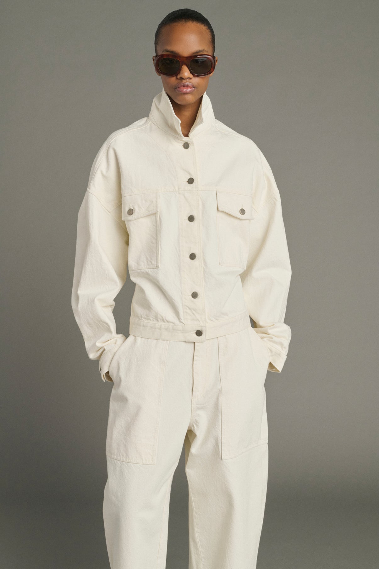 Giacca Lys - Ecru - Cotone - Donna vue 5