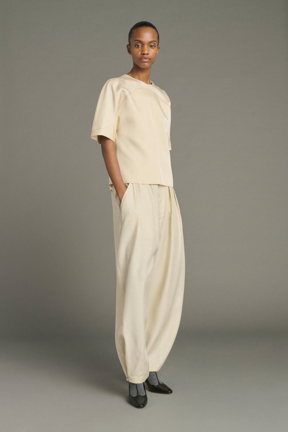 Pantalon Vernon - Écru - Femme vue 1