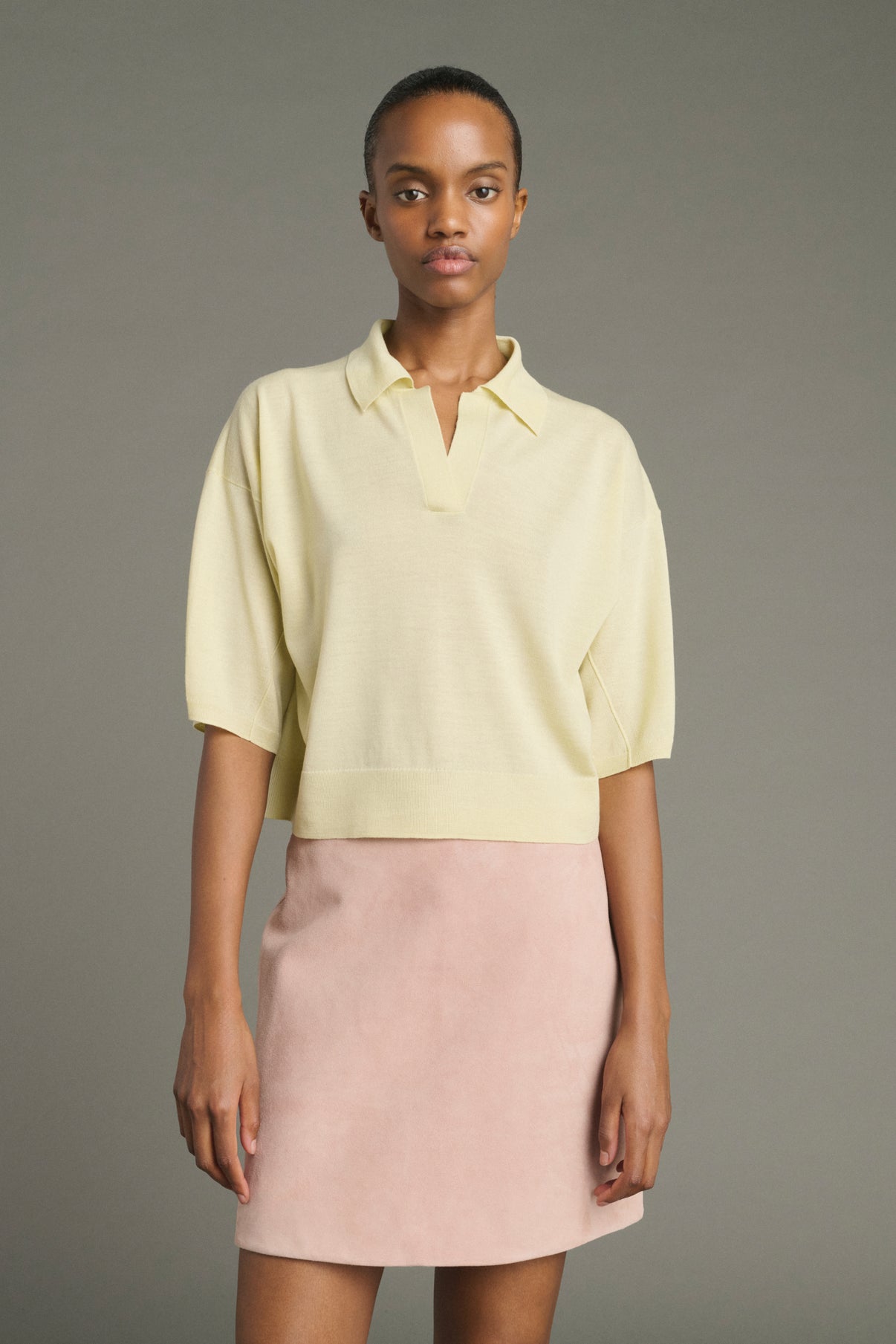 Jupe Inno - Vieux Rose - Cuir - Femme vue 1