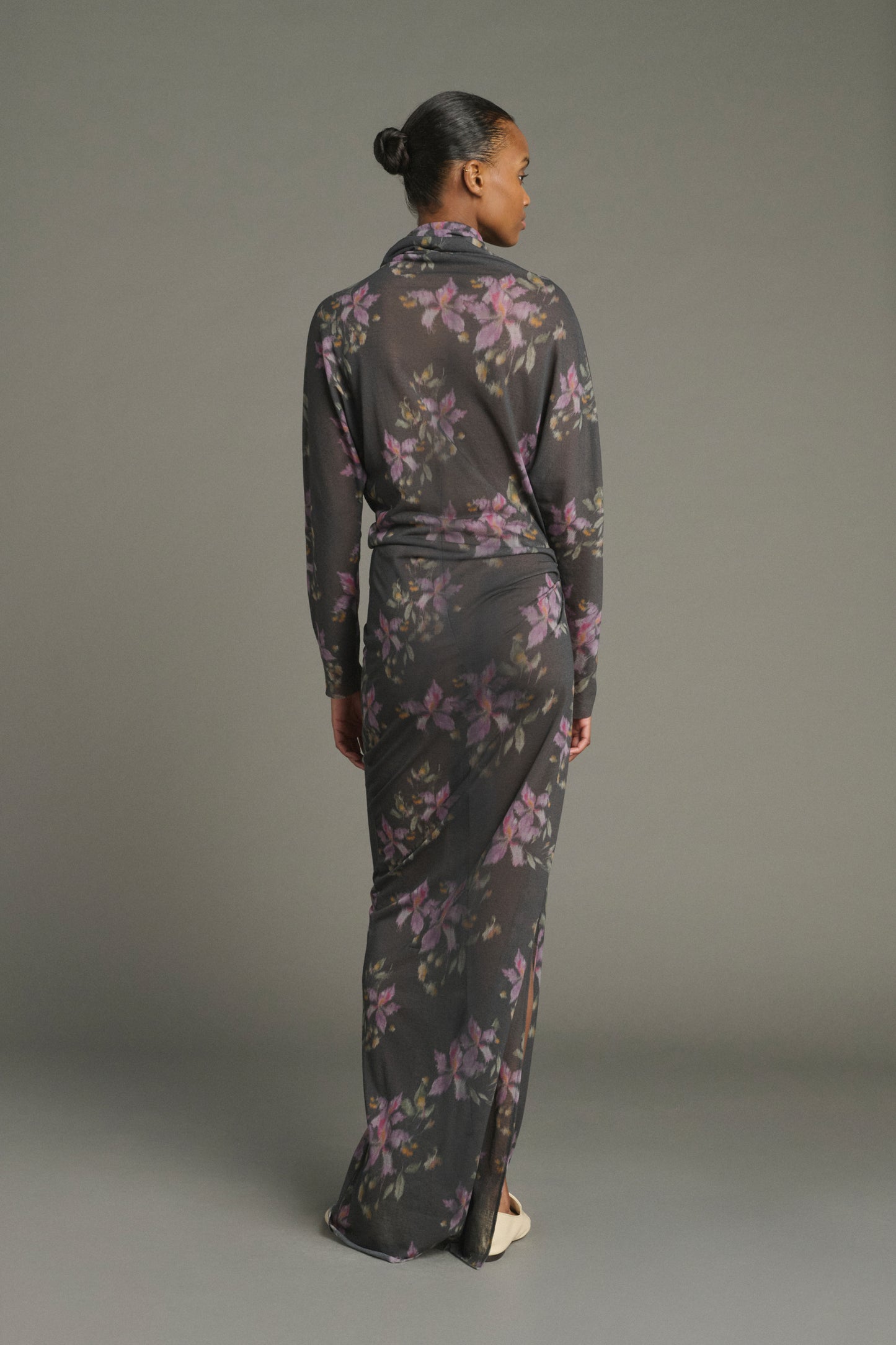 Robe Lola - Anthracite/Violet - Coton - Femme