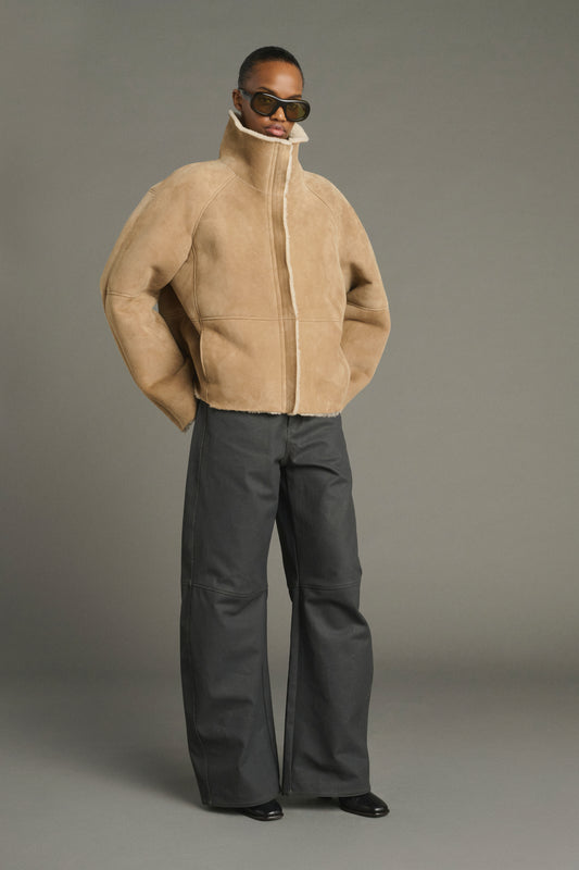 Cappotto Kleber - Beige - Pelle - Donna