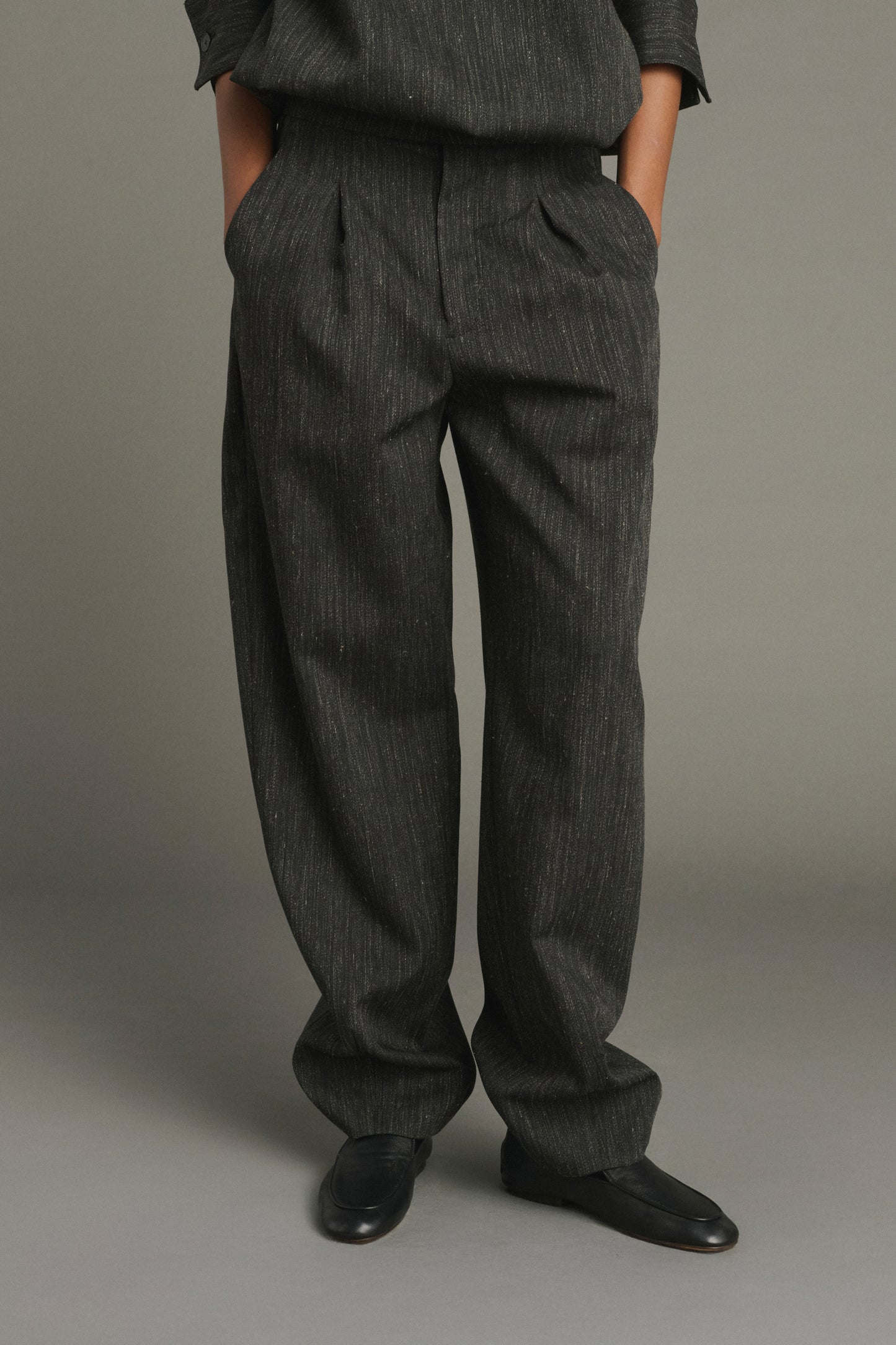 Pantaloni Baptiste - Grigio Antracite - Lana - Donna