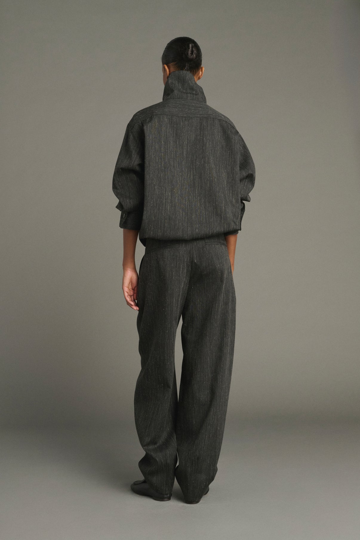 Pantaloni Baptiste - Grigio Antracite - Lana - Donna vue 2
