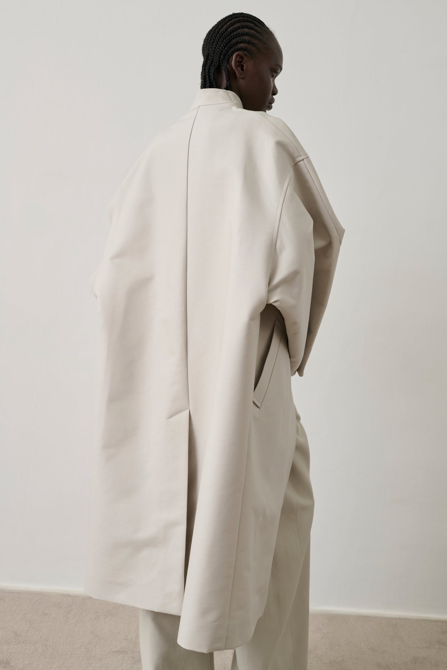 Cappotto Hyacinthe - Grigio Chiaro Cotone Bio Donna - Soeur