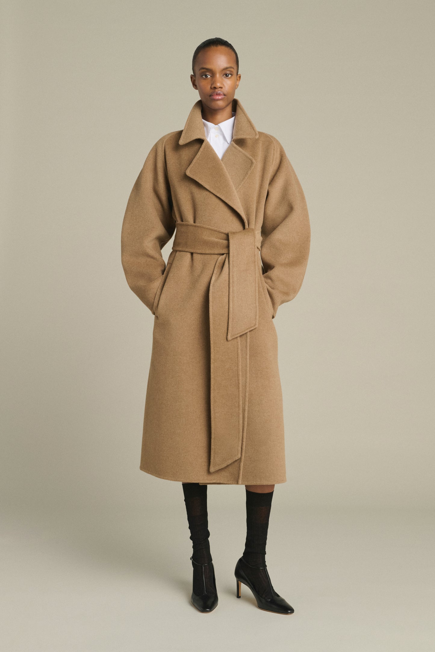 Manteau Harvard - Camel Chiné - Laine - Femme