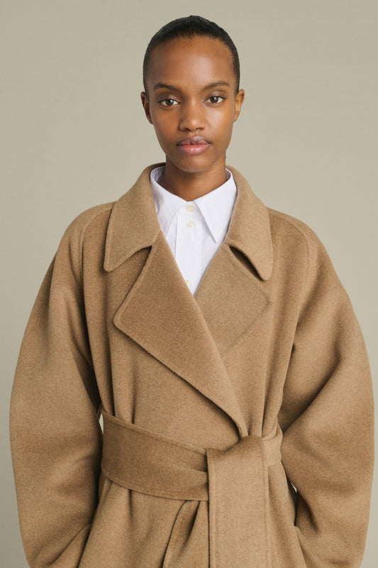 Manteau Harvard - Camel Chiné - Laine - Femme