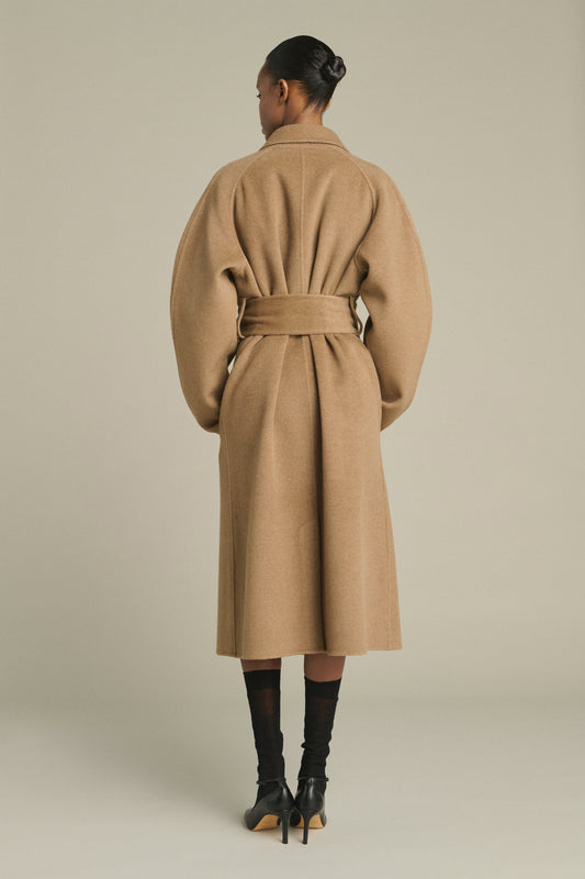 Manteau Harvard - Camel Chiné - Laine - Femme