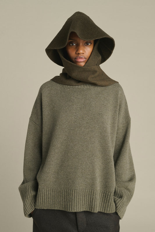 Cappello Faron - Kaki melange - Lana - Donna