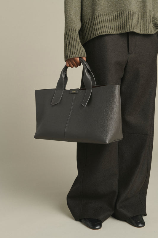 Borsa Suave - Acciaio Cuir Grainé Baguette - Soeur