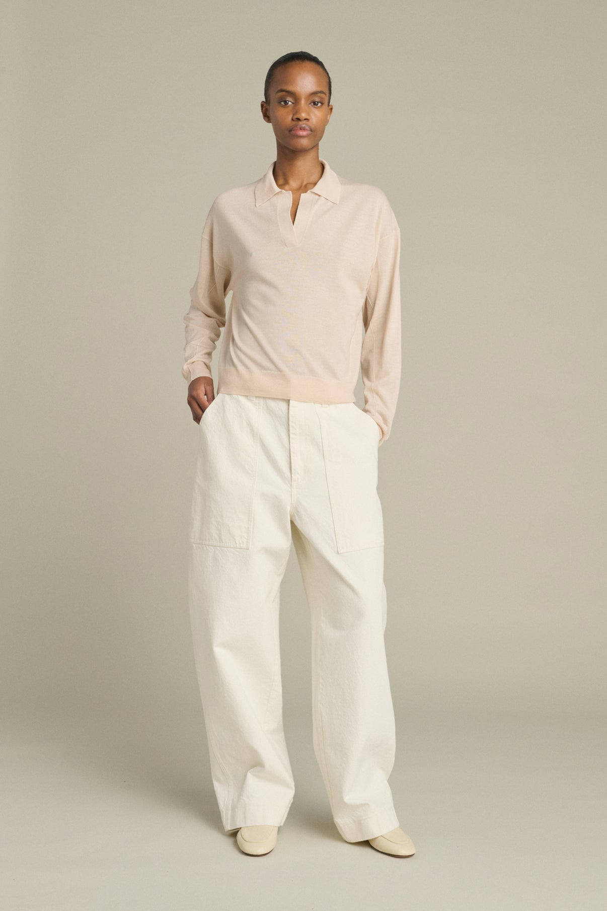 Maglione Fleming - Rosa Cipria - Lana Merino - Donna vue 1