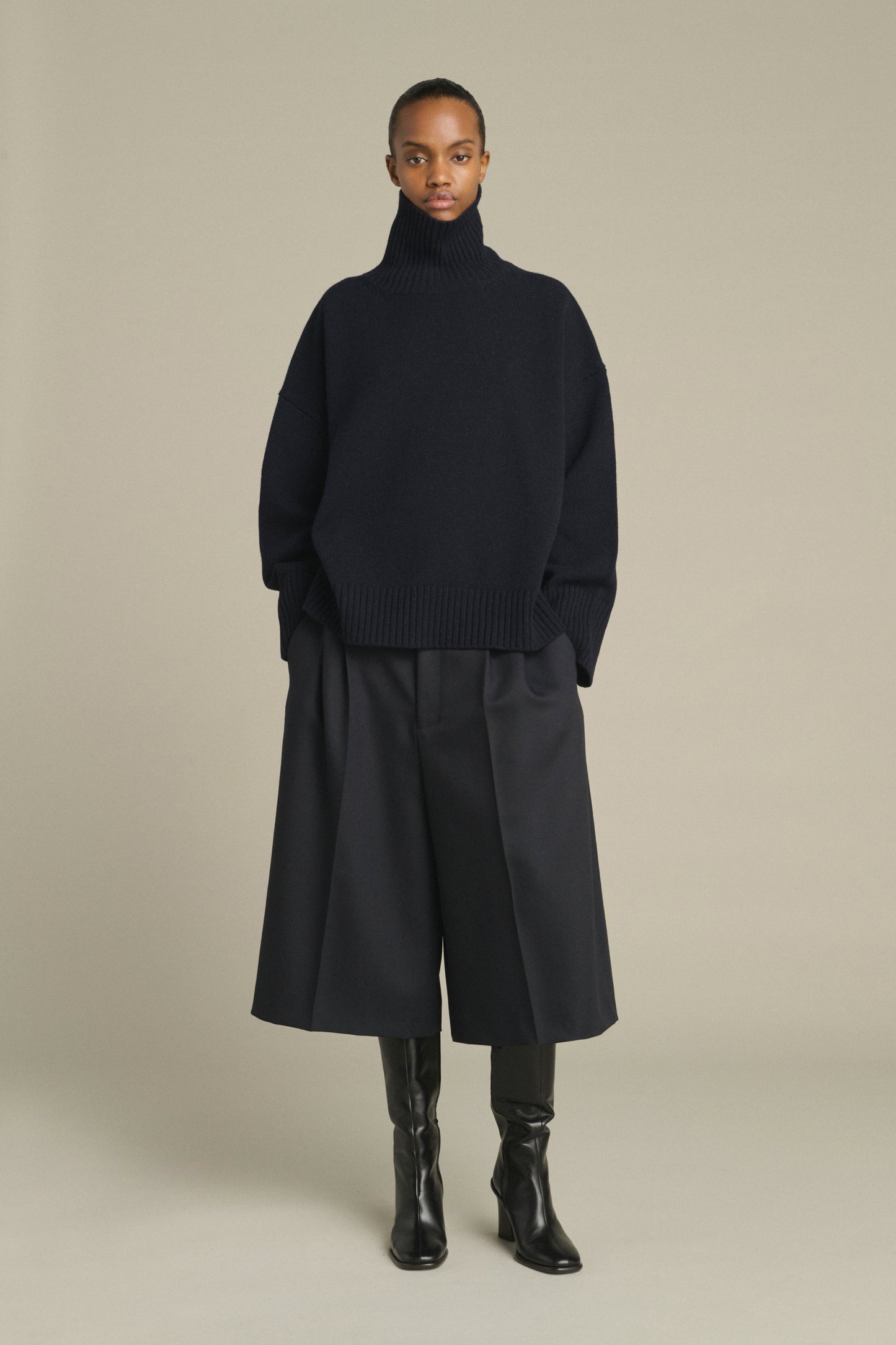Maglione William - Navy - Lana Merino - Donna