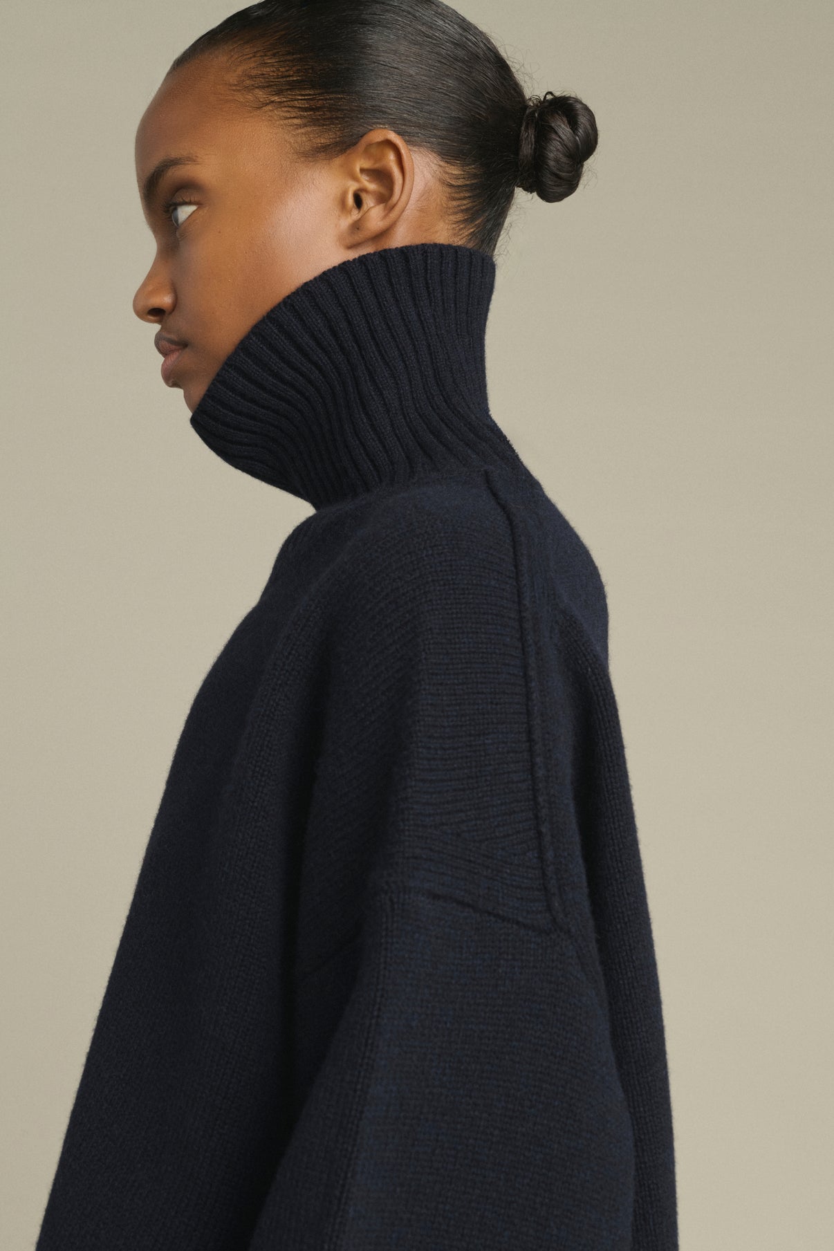 Maglione William - Navy - Lana Merino - Donna vue 5