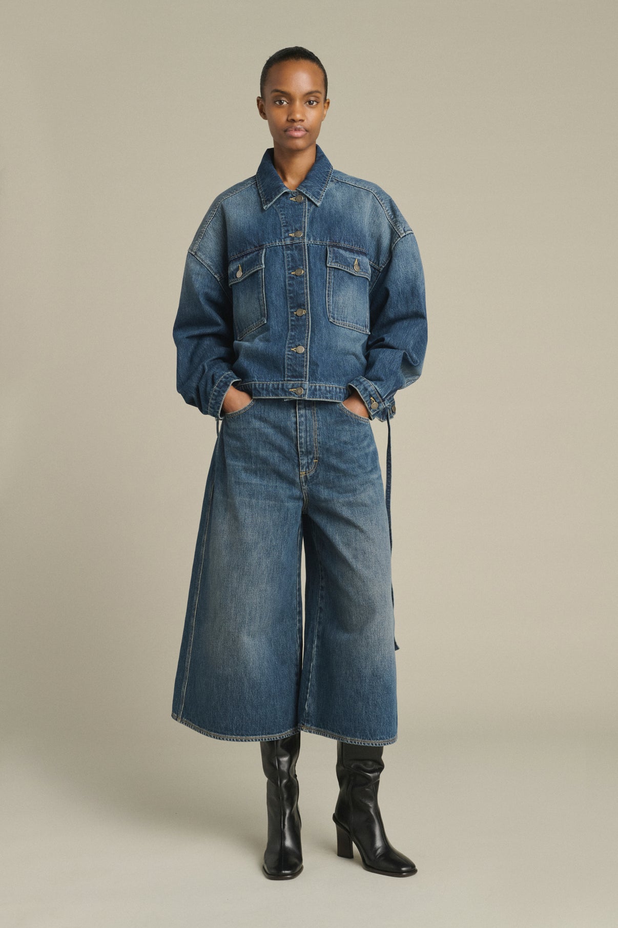 Giacca Lys - denim Blu Sbiadito - Cotone - Donna vue 4