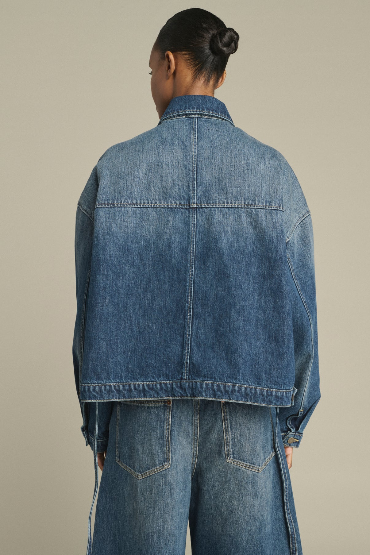 Giacca Lys - denim Blu Sbiadito - Cotone - Donna vue 2