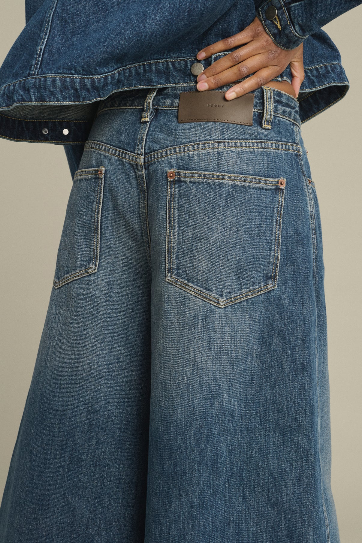 Bermuda Joyce - Denim Bleu Délavé - Coton - Femme vue 5