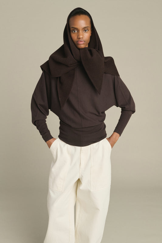 Cape Jamelia - Marrone Scuro - Lana - Donna