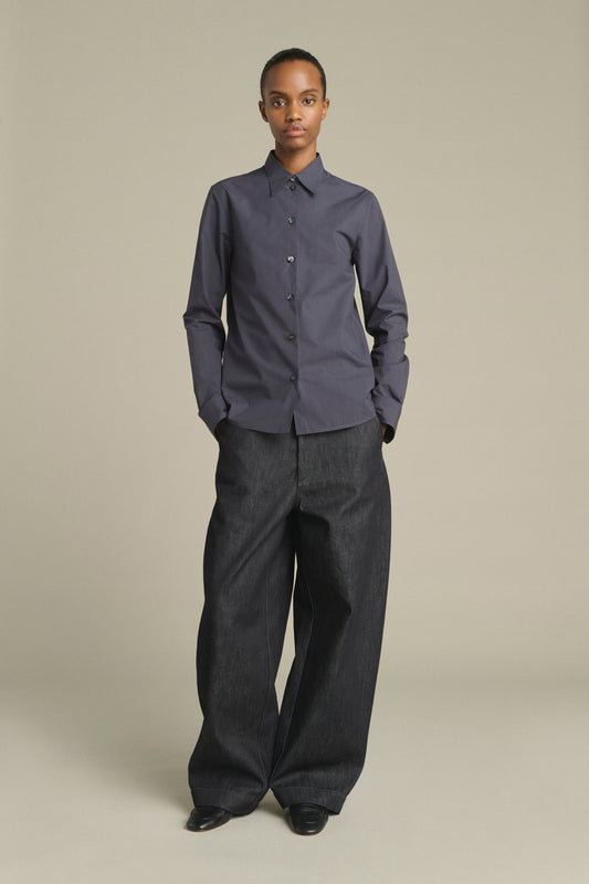 Shirt Lavinia - Midnight Blue - Cotton - Women