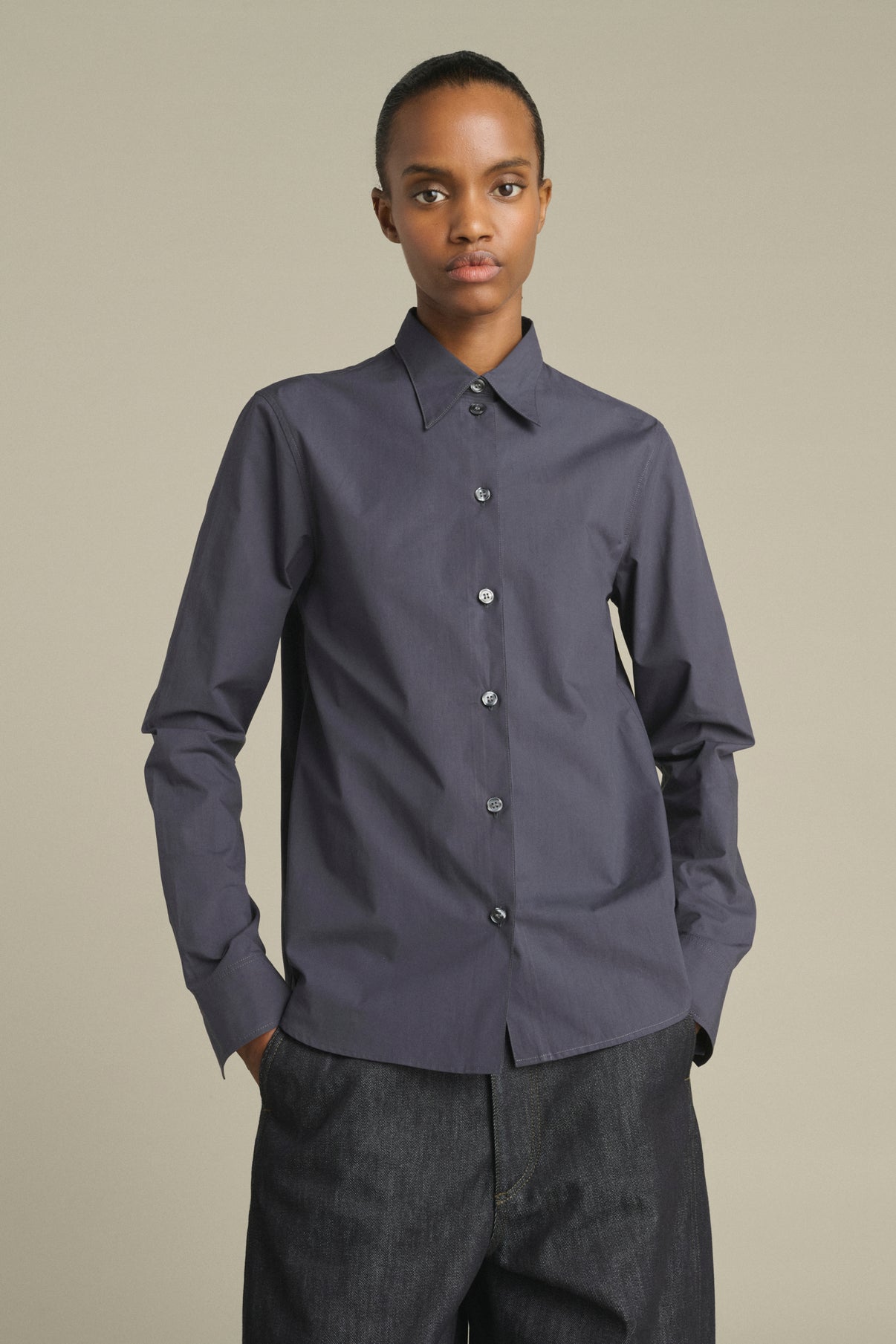Camicia Lavinia - Blu Notte - Cotone - Donna vue 3