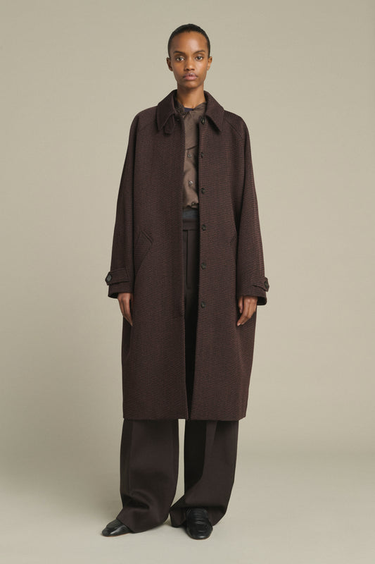 Leandre Coat - Brown/Black - Wool - Women