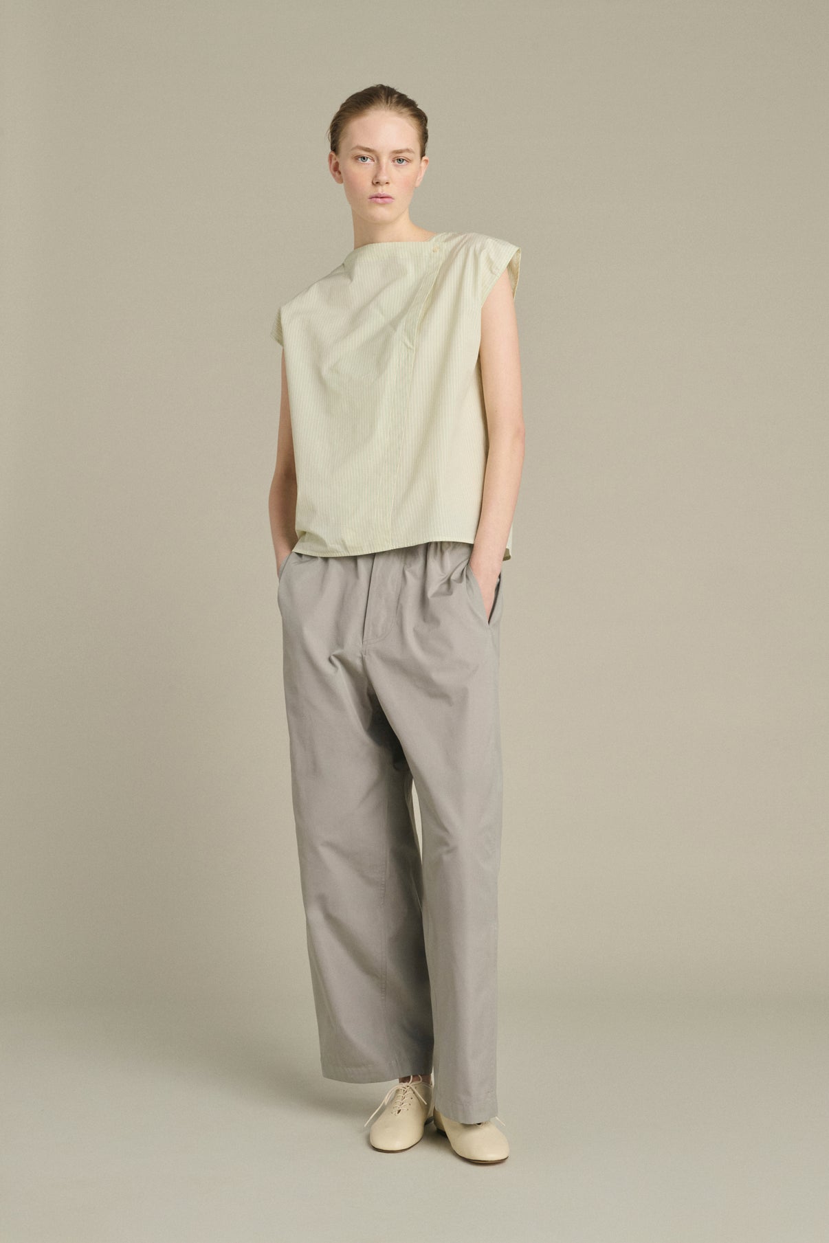 Blusa Lorena - Verde/Écru - Cotone - Donna vue 3