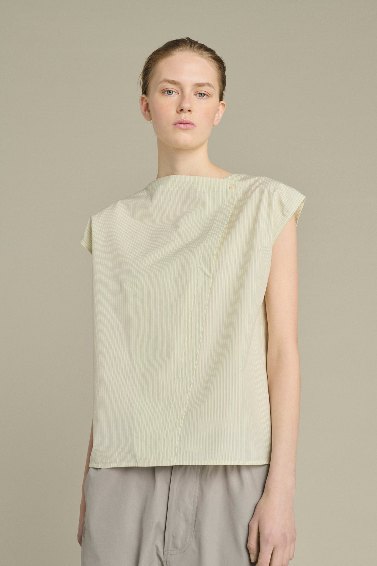 Blusa Lorena - Verde/Écru - Cotone - Donna vue 1
